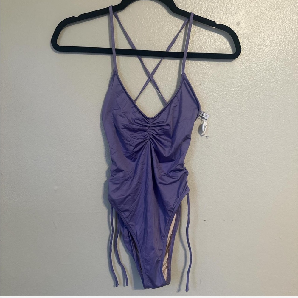 Tibi Lavender One-Piece Swimsuit